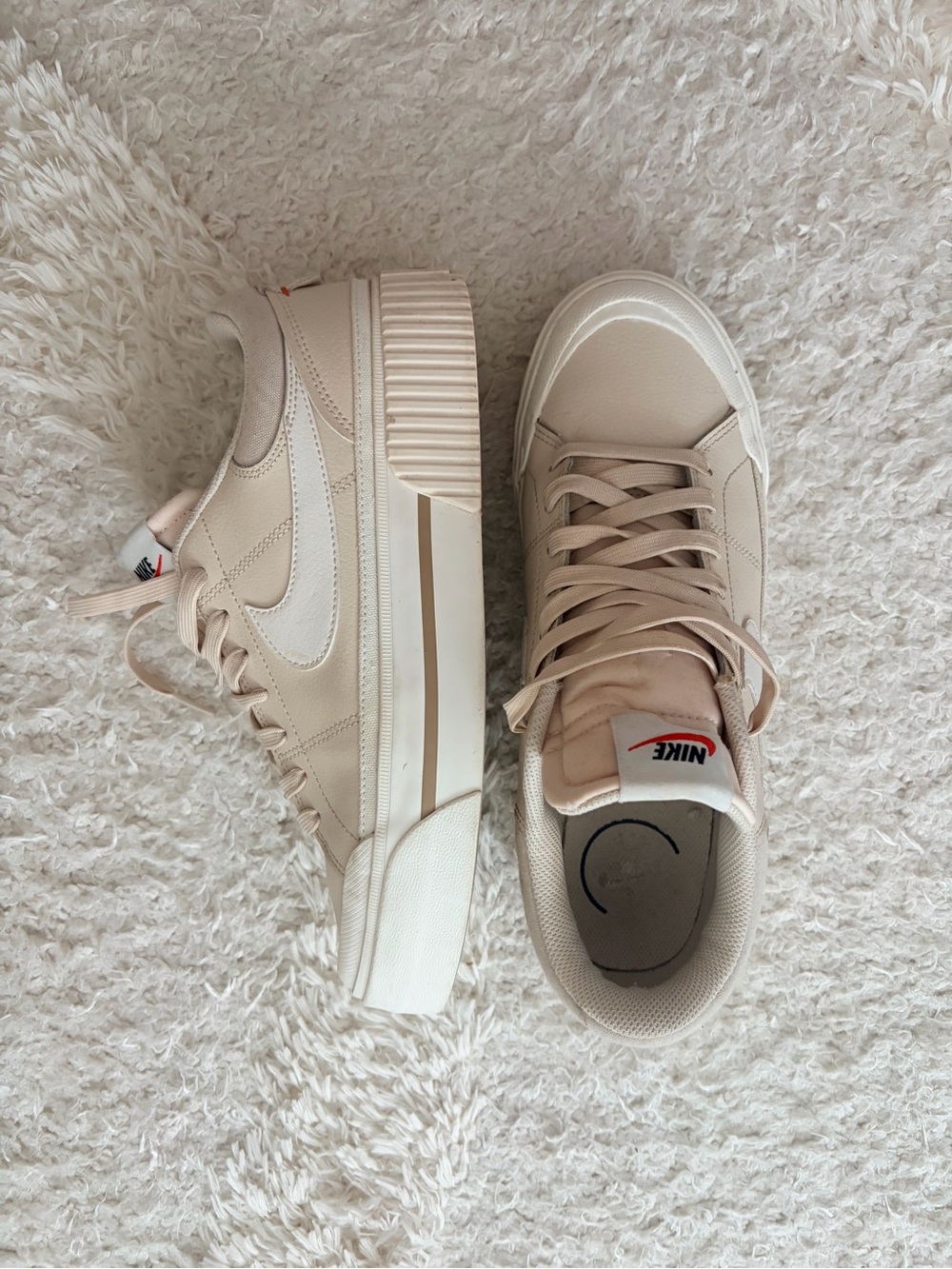 Nike Women’s Beige Platform Sneakers